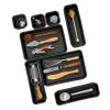 imagemadesmart 8Piece Interlocking Bin PackCarbon Collection Customizable MultiPurpose Storage Durable Easy to Clean ampamp BPAFree