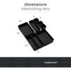 imagemadesmart 8Piece Interlocking Bin PackCarbon Collection Customizable MultiPurpose Storage Durable Easy to Clean ampamp BPAFree