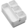 imagemadesmart Antimicrobial 8Piece Interlocking Bin Pack Customizable MultiPurpose Drawer One Home Organization EPA Certified WhitePremiumWhite
