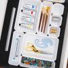 imagemadesmart Antimicrobial 8Piece Interlocking Bin Pack Customizable MultiPurpose Drawer One Home Organization EPA Certified WhitePremiumWhite
