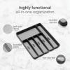 imagemadesmart Classic Large Silverware Tray  Granite CLASSIC COLLECTION  6Compartments Kitchen Drawer Organizer  SoftGrip Lining and NonSlip Rubber Feet  BPAFreeClassic 6 Compartment