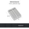 imagemadesmart Classic Mini Utensil Tray Soft Grip NonSlip Kitchen Drawer Organizer 2 Compartments MultiPurpose Home Organization BPA Free WhiteMini