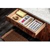 imagemadesmart Classic Mini Utensil Tray Soft Grip NonSlip Kitchen Drawer Organizer 2 Compartments MultiPurpose Home Organization BPA Free WhiteMini