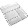 imagemadesmart Gadget Tray  Light Grey  Clear Soft Grip Collection  4compartment  Softgrip Lining  Nonslip Feet  BPAfree