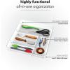 imagemadesmart Gadget Tray  Light Grey  Clear Soft Grip Collection  4compartment  Softgrip Lining  Nonslip Feet  BPAfree