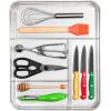 imagemadesmart Gadget Tray  Light Grey  Clear Soft Grip Collection  4compartment  Softgrip Lining  Nonslip Feet  BPAfree