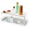 imagemadesmart Large Stacking Shelf  Clear  CABINET COLLECTION  Organizer for Cabinet or Counter  Collapsible Legs for Storage  Nonslip Rubber Feet  BPA FreeWhite