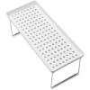 imagemadesmart Large Stacking Shelf  Clear  CABINET COLLECTION  Organizer for Cabinet or Counter  Collapsible Legs for Storage  Nonslip Rubber Feet  BPA FreeWhite