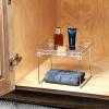 imagemadesmart Large Stacking Shelf  Clear  CABINET COLLECTION  Organizer for Cabinet or Counter  Collapsible Legs for Storage  Nonslip Rubber Feet  BPA FreeClear