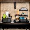 imagemadesmart Large Stacking Shelf  Clear  CABINET COLLECTION  Organizer for Cabinet or Counter  Collapsible Legs for Storage  Nonslip Rubber Feet  BPA FreeCarbon