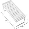 imagemadesmart Large Stacking Shelf  Clear  CABINET COLLECTION  Organizer for Cabinet or Counter  Collapsible Legs for Storage  Nonslip Rubber Feet  BPA FreeWhite