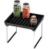imagemadesmart Large Stacking Shelf  Clear  CABINET COLLECTION  Organizer for Cabinet or Counter  Collapsible Legs for Storage  Nonslip Rubber Feet  BPA FreeCarbon