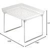 imagemadesmart Large Stacking Shelf  Clear  CABINET COLLECTION  Organizer for Cabinet or Counter  Collapsible Legs for Storage  Nonslip Rubber Feet  BPA FreeClear
