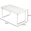 imagemadesmart Large Stacking Shelf  Clear  CABINET COLLECTION  Organizer for Cabinet or Counter  Collapsible Legs for Storage  Nonslip Rubber Feet  BPA FreeClear