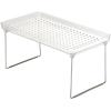 imagemadesmart Large Stacking Shelf  Clear  CABINET COLLECTION  Organizer for Cabinet or Counter  Collapsible Legs for Storage  Nonslip Rubber Feet  BPA FreeClear
