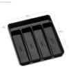 imagemadesmart Premium Antimicrobial Classic Small Silverware Tray Soft Grip NonSlip Kitchen Drawer 5 Compartments MultiPurpose Home Organization EPA Certified Carbon
