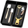 imagemadesmart Utensil TrayCARBON COLLECTION 2 Compartments SoftGrip Lining ampamp NonSlip Feet ampamp BPAFree Small