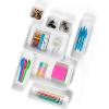 imageMadesmart 8Piece Interlocking Bin Pack Customizable MultiPurpose Drawer One Home Organization BPA Free White 8 Count8Piece