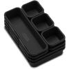 imagemadesmart Antimicrobial 8Piece Interlocking Bin Pack Customizable MultiPurpose Drawer One Home Organization EPA Certified WhitePremium Carbon