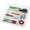 imagemadesmart Gadget Tray  Light Grey  Clear Soft Grip Collection  4compartment  Softgrip Lining  Nonslip Feet  BPAfree