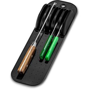 imageMadesmart Premium Antimicrobial Classic Large Knife Mat SoftGrip NonSlip Drawer LongLasting Home Organization EPA Certified CarbonPremiumCarbon