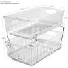 imagemadesmart 2Tier Plastic Multipurpose Organizer with Divided SlideOut Storage Bins Under Sink and Cabinet Organizer Rack Clear Pack of 4