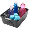 imagemadesmart Classic Collection Storage Basket for Organizing Cabinet Closet Pantry and More Small 1210 L x 810 W x 400 H WhiteGranite