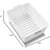 imagemadesmart Classic Collection Storage Basket for Organizing Cabinet Closet Pantry and More Small 1210 L x 810 W x 400 H WhiteWhite