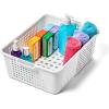 imagemadesmart Classic Collection Storage Basket for Organizing Cabinet Closet Pantry and More Small 1210 L x 810 W x 400 H WhiteWhite