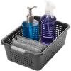 imagemadesmart Classic Collection Storage Basket for Organizing Cabinet Closet Pantry and More Small 1210 L x 810 W x 400 H WhiteGranite