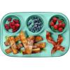 imageMadesmart Dipware 3Bowl Reusable Serving Tray for Appetizers and Snacks FoodSafe Appetizer Serving Platter with 3 Removable Dip Bowls OceanTranslucent Teal