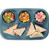 imageMadesmart Dipware 3Bowl Reusable Serving Tray for Appetizers and Snacks FoodSafe Appetizer Serving Platter with 3 Removable Dip Bowls OceanTranslucent Midnight
