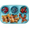 imageMadesmart Dipware 3Bowl Reusable Serving Tray for Appetizers and Snacks FoodSafe Appetizer Serving Platter with 3 Removable Dip Bowls OceanTranslucent Turquoise