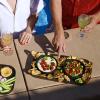 imagemadesmart Dipware Dual Serving Tray for Hummus ampamp Salsa Detachable 2Bowl Tray Dishwasher ampamp Microwave Safe Carbon