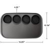 imagemadesmart Dipware Family Style Serving Tray 4Bowl Plate for BBQs and Gatherings Detachable Bowls Dishwasher ampamp Microwave Safe Reusable Plate Carbon