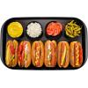 imagemadesmart Dipware Family Style Serving Tray 4Bowl Plate for BBQs and Gatherings Detachable Bowls Dishwasher ampamp Microwave Safe Reusable Plate Carbon