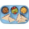 imageMadesmart Dipware 3Bowl Reusable Serving Tray for Appetizers and Snacks FoodSafe Appetizer Serving Platter with 3 Removable Dip Bowls OceanTranslucent Blue