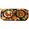 imagemadesmart Dipware Dual Serving Tray for Hummus ampamp Salsa Detachable 2Bowl Tray Dishwasher ampamp Microwave Safe Carbon