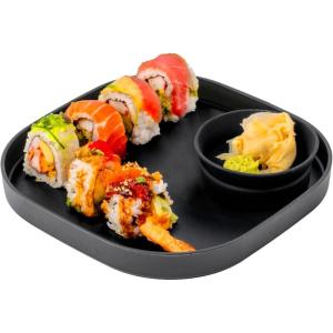 imagemadesmart Dipware Small Plate Great for Snacks ampamp Events Dishwasher ampamp Microwave Safe Removable ampamp Collapsible Bowl for Easy Storage Carbon
